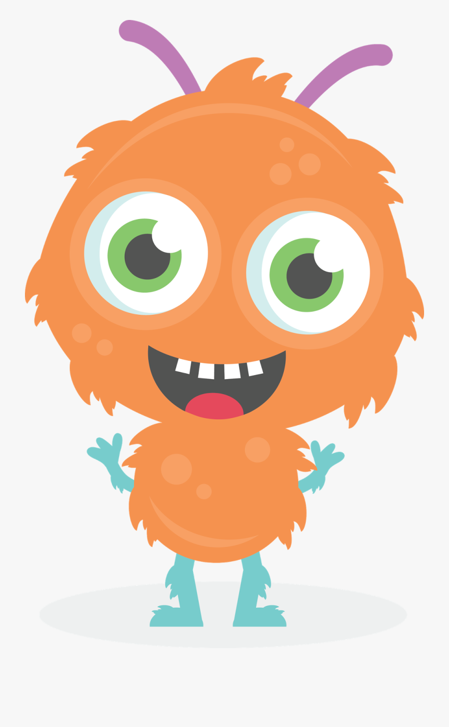 Miss Kates Cuttables Monster, Transparent Clipart