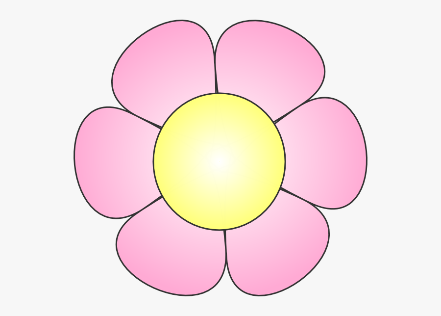 Pink Daisy Svg Clip Arts - Yellow And Pink Flower Clip Art, Transparent Clipart