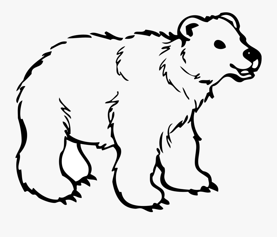 Animal Clipart Bear - Outline Of Wild Animals, Transparent Clipart