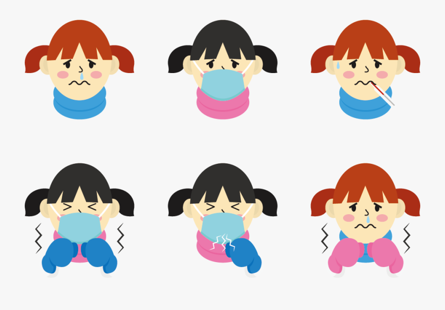 Sick Children Cartoon, Transparent Clipart