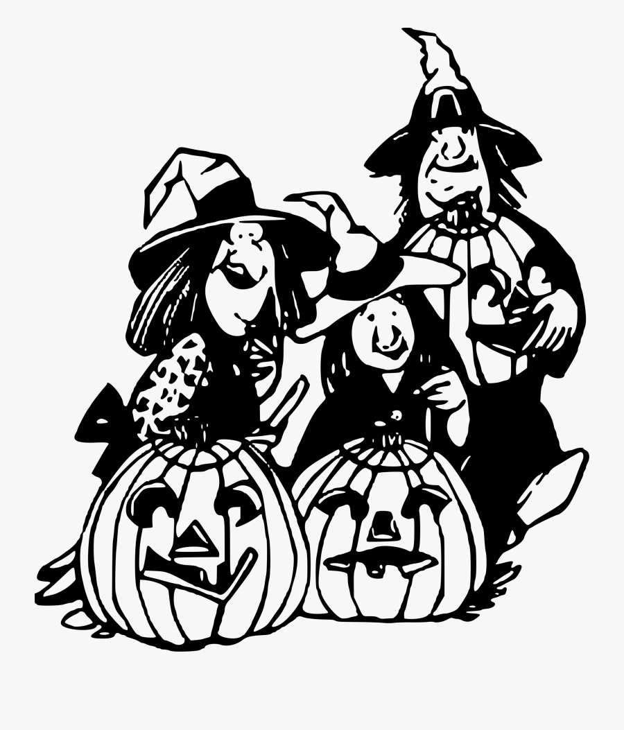 Witches Witches Skeletons And Bats Contine, Transparent Clipart