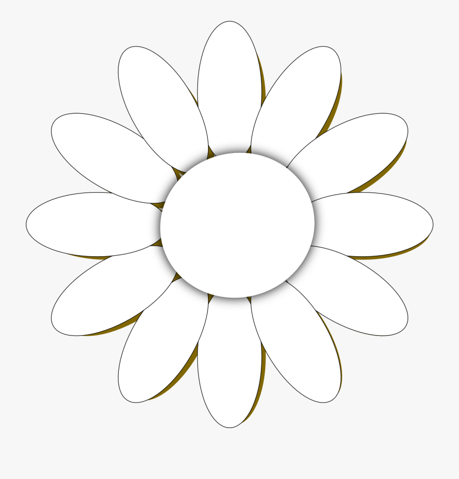 Daisy Flower Clipart Black And White - Clipart Flowers Black And White Daisy, Transparent Clipart
