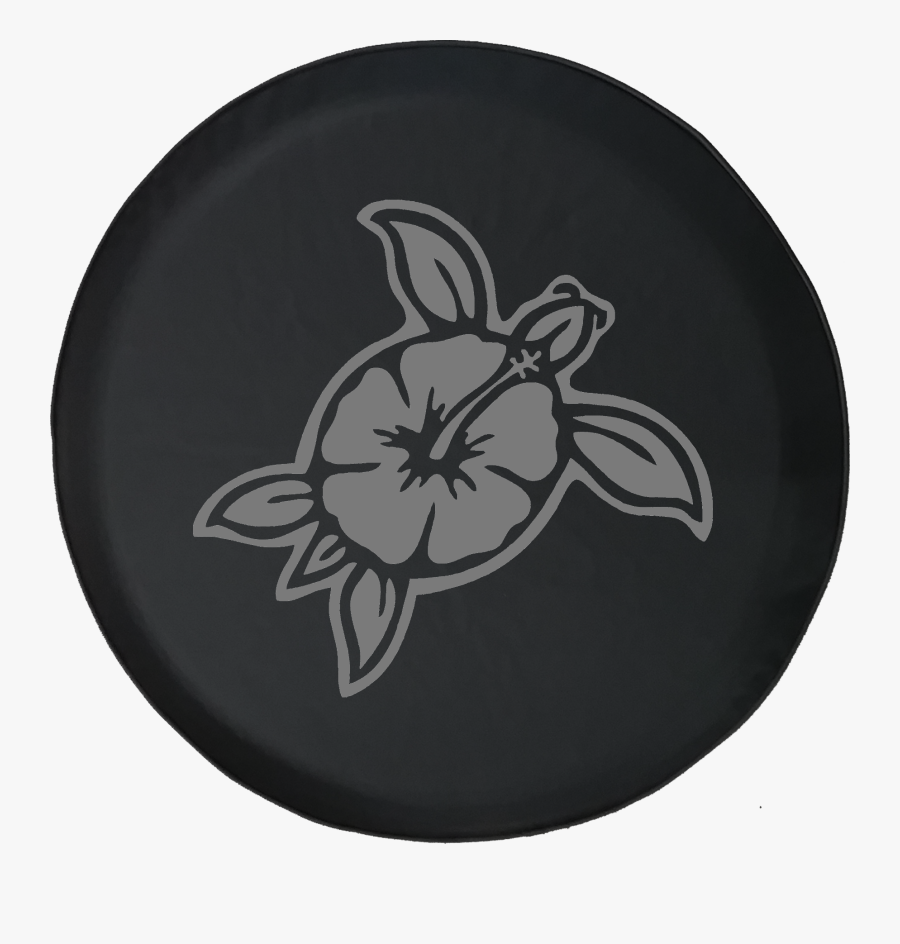 Transparent Hawaiian Sea Turtle Clipart Black And White - Hawaiian Flowers Car Stickers, Transparent Clipart