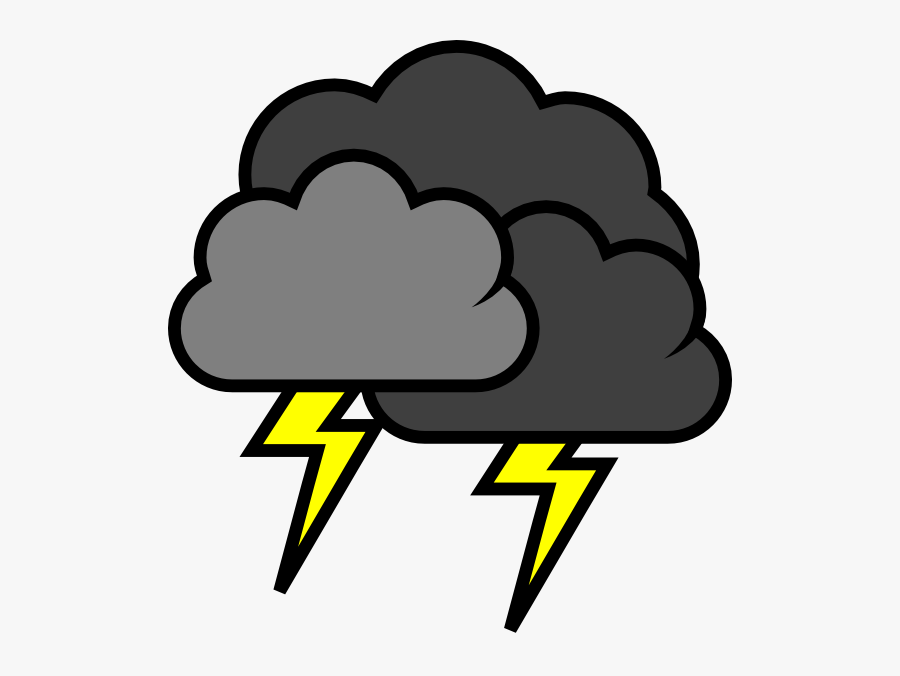 Bad Weather Clipart Free Clipart Images 2 Clipartix - Thunder And Lightning Clipart, Transparent Clipart