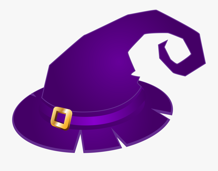 Purple Witch Hat Transparent Png Clip Art Imageu200b - Purple Witch Hat Transparent Background, Transparent Clipart