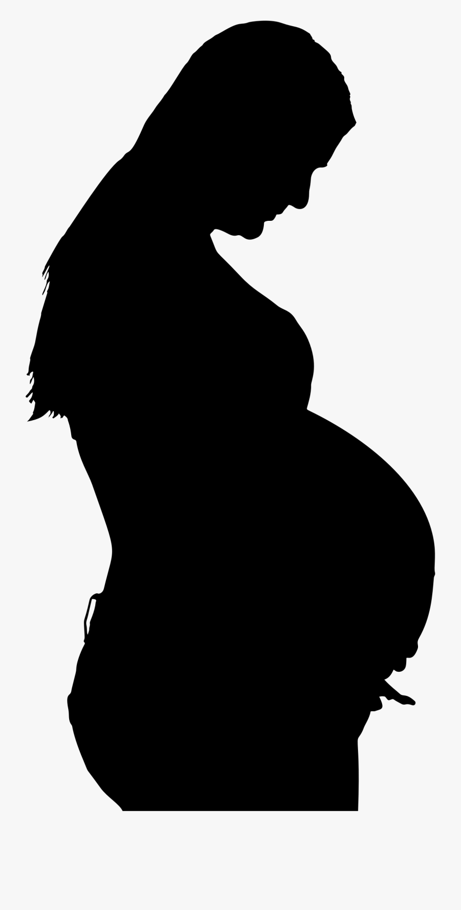 Silhouette Of Pregnant Woman Clipart - Pregnant Woman Silhouette Png