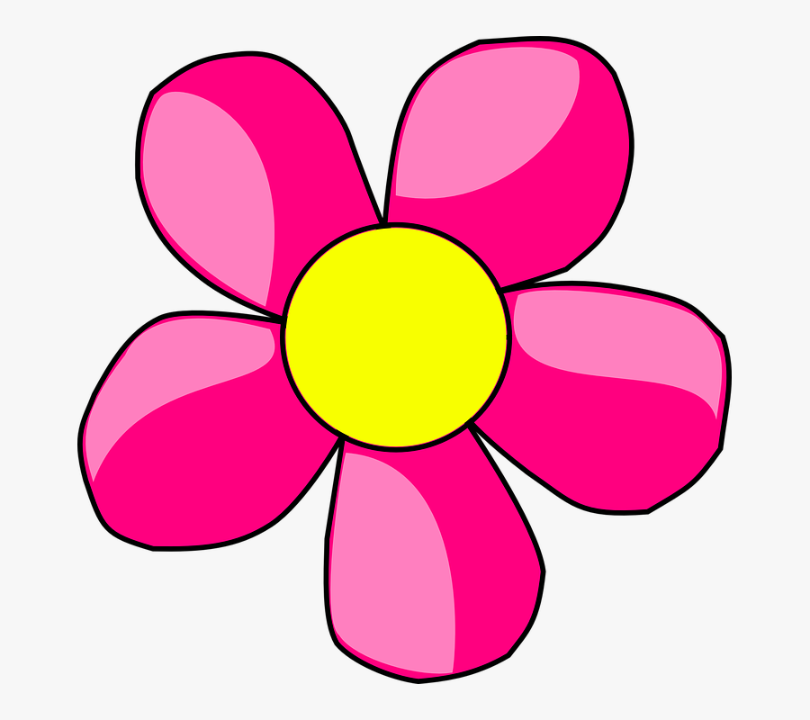 Pink Daisy Svg Clip Arts - Clip Art Pink Flower, Transparent Clipart