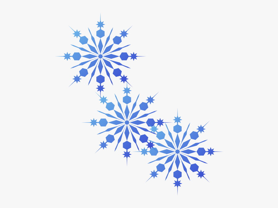 Blue Snowflake Png - Transparent Background Snowflake Clip Art, Transparent Clipart