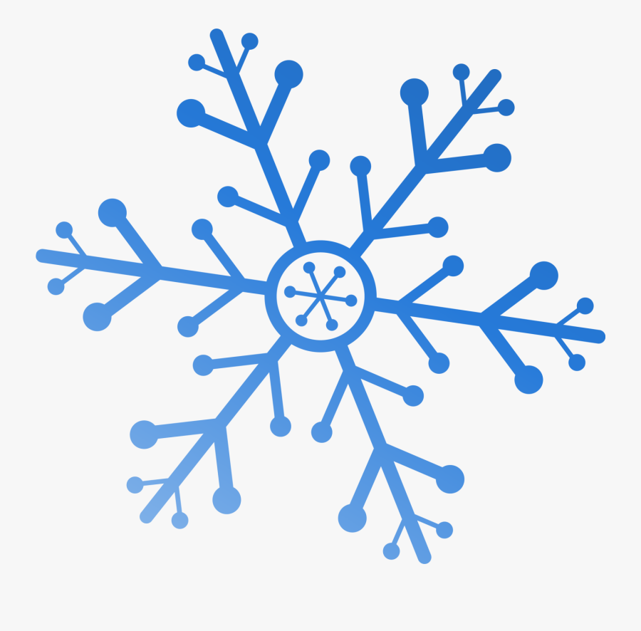 Snowflake Watercolor Painting Clip Art - Blue Watercolor Snowflake Clipart, Transparent Clipart