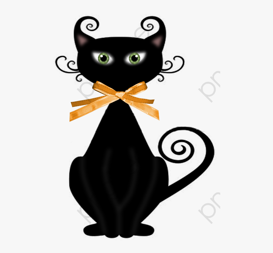 Witch Cat - Halloween Cat Clipart, Transparent Clipart