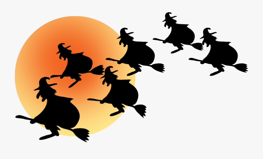 Dancing Witches Silhouette At Getdrawings - Halloween Border With Transparent Background, Transparent Clipart