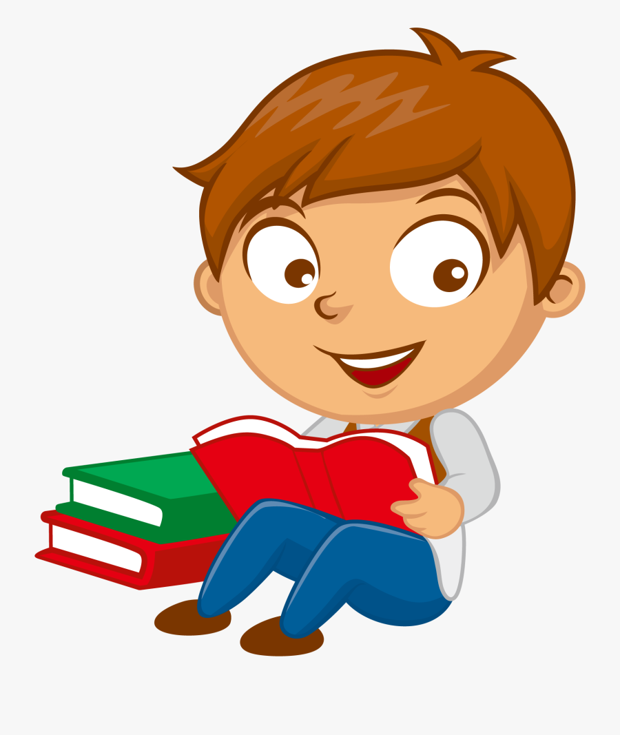 Transparent Children Reading Clipart - Boy Reading Clipart Png, Transparent Clipart