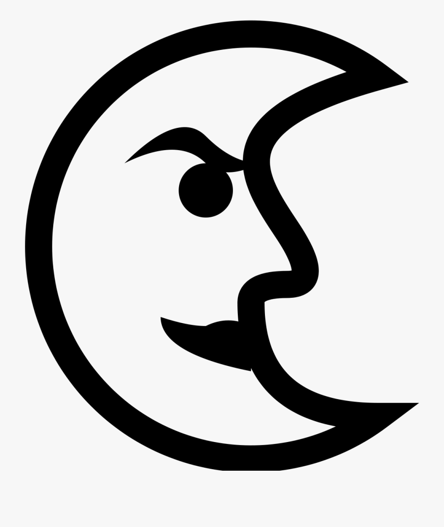 Drawing Of Quarter Moon, Transparent Clipart