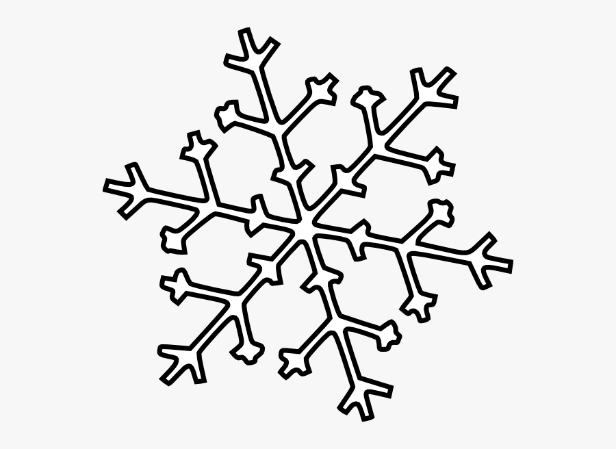 Snowflake Clip Art At - White Snowflake Outline Png, Transparent Clipart