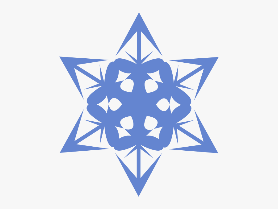 Blue Snowflake Svg Clip Arts - Clip Art, Transparent Clipart