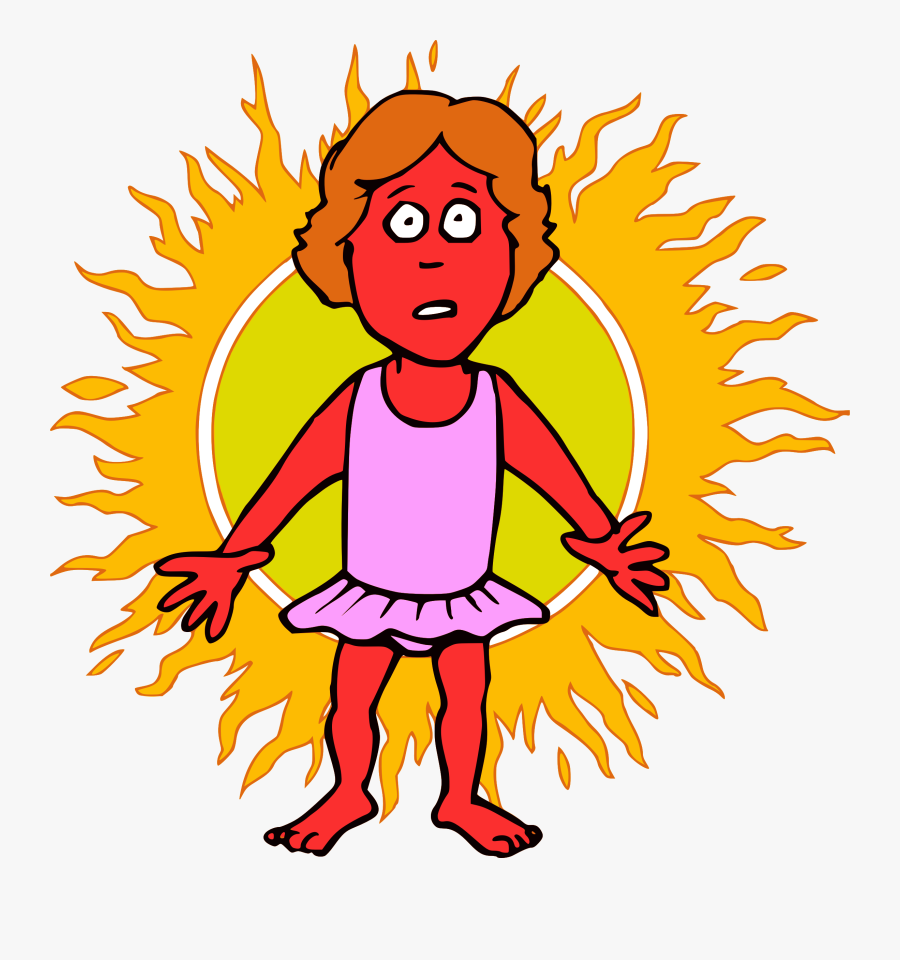 Clipart Sunburn Woman - Sunburn Clipart, Transparent Clipart