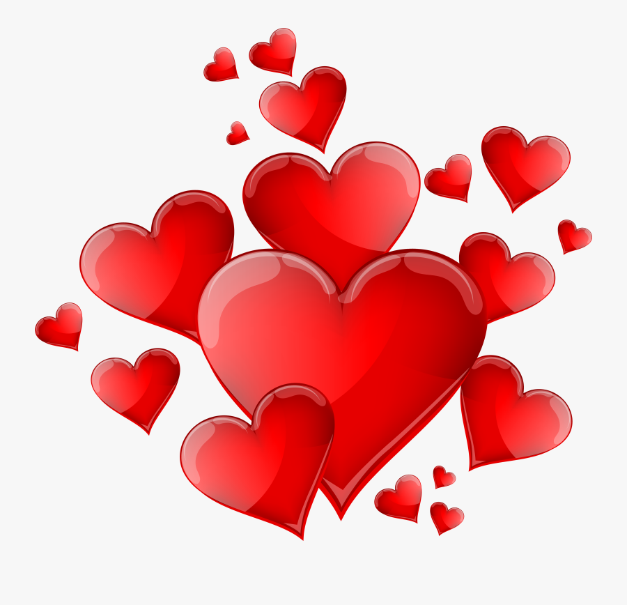 Hearts Decoration Png Clipart - Valentines Day Hearts Transparent, Transparent Clipart