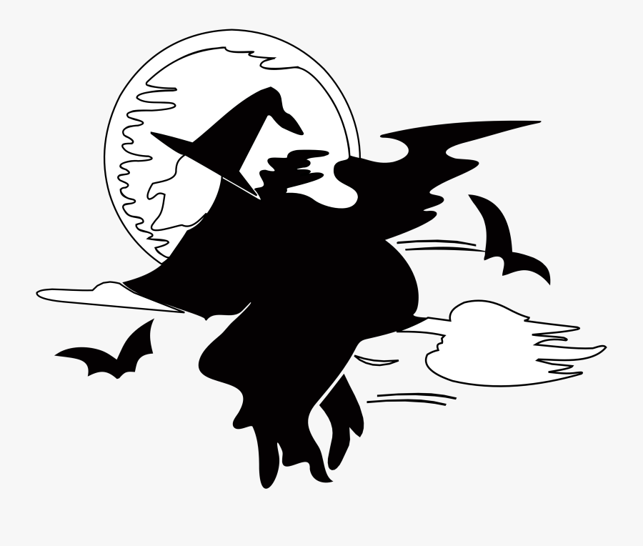 Harvest Moon Clipart Haloween - Witch Clip Art, Transparent Clipart