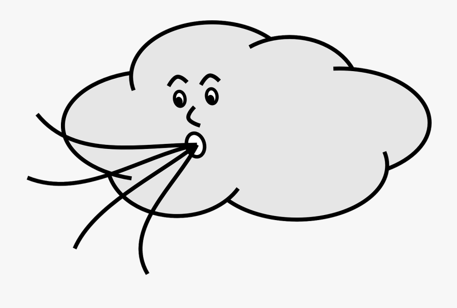 Weather Clipart Wind - Cartoon Wind Blowing Gif, Transparent Clipart