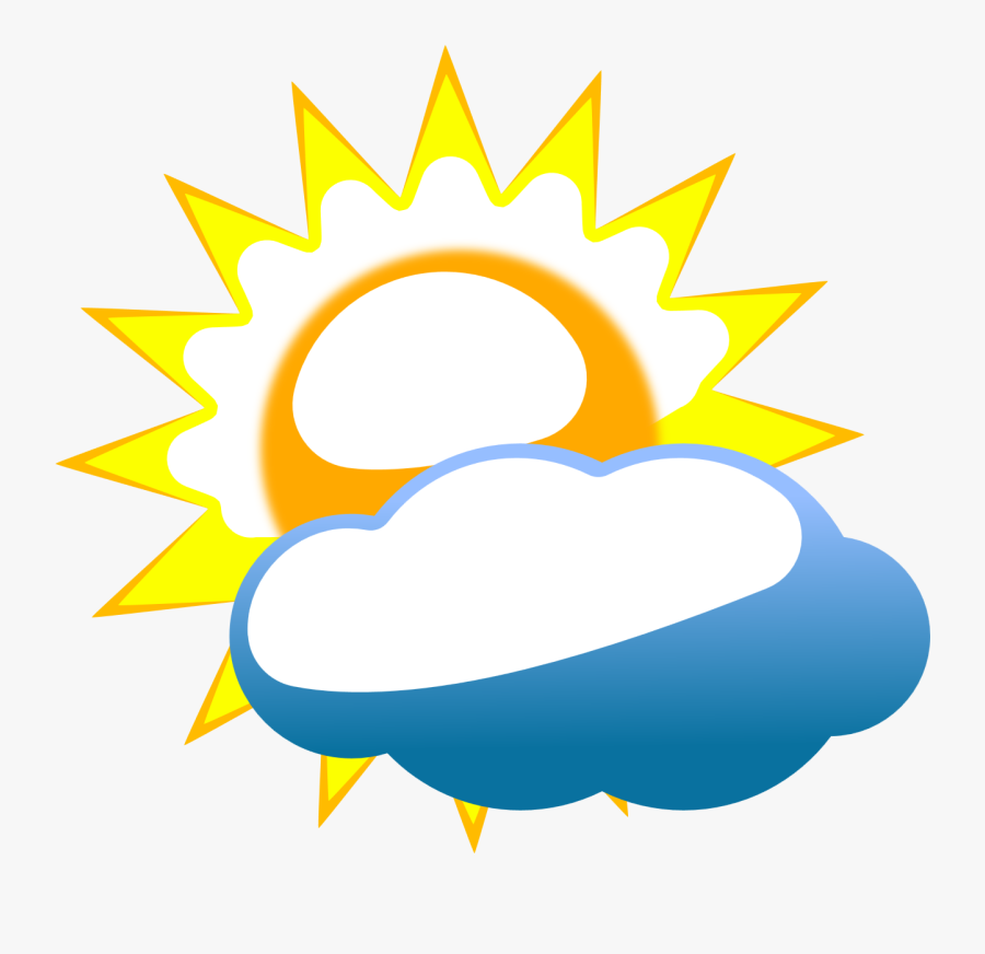 Partly Cloudy Weather Clipart Cliparts And Others Art - Nepal Flag Moon, Transparent Clipart