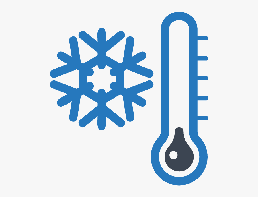 Winter, Snowflake And Thermometer, Clip Art Printable - Cold Weather Icon, Transparent Clipart