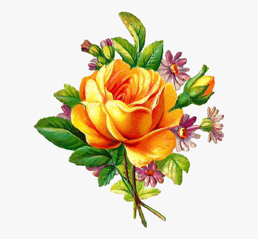 Free Vintage Flower Png, Transparent Clipart