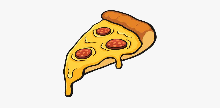 Pizza Top Cheese Slice Clip Art Vector Graphics And - Pizza White Background Cartoon, Transparent Clipart
