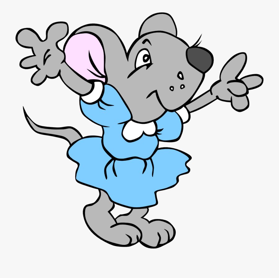 Girl Mouse Clipart Black And White, Transparent Clipart