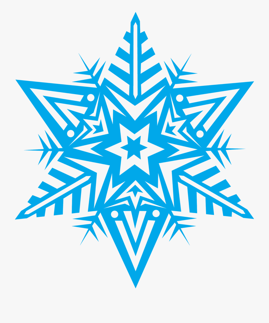 Blue Snowflake Clip Art - Snowflake, Transparent Clipart