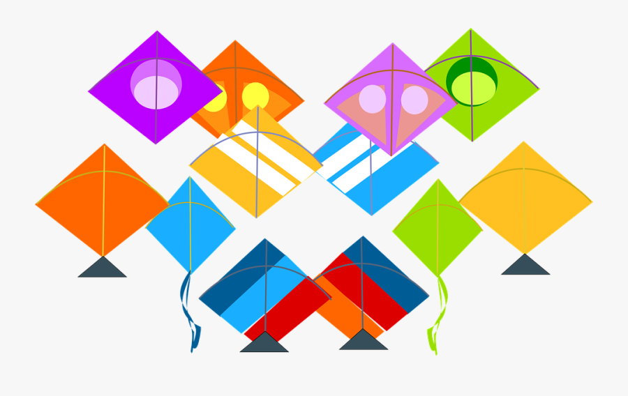 Various Kites - Happy Makar Sankranti Png, Transparent Clipart