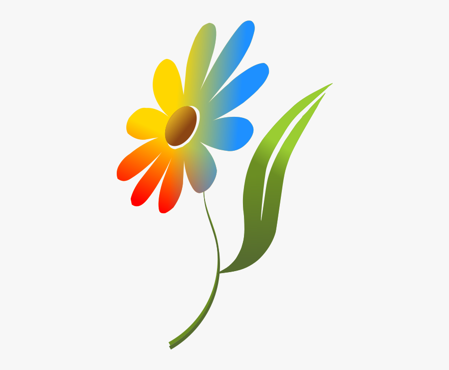 April Clipart Summer Flower - Rainbow Daisy , Free Transparent Clipart - Cl...