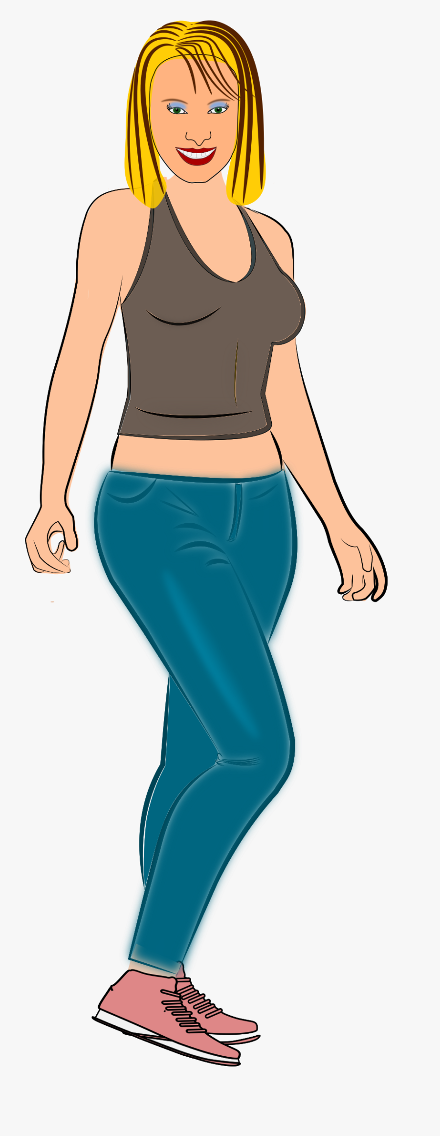 Woman Clipart Standing - Clip Art, Transparent Clipart