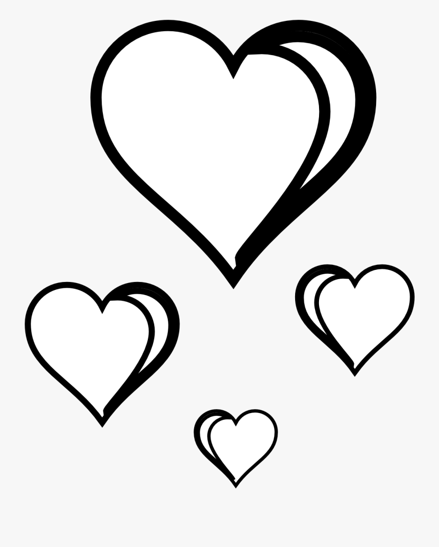 Two Hearts Clipart Black And White Free Clipart - Full Hd Heart Black And White, Transparent Clipart