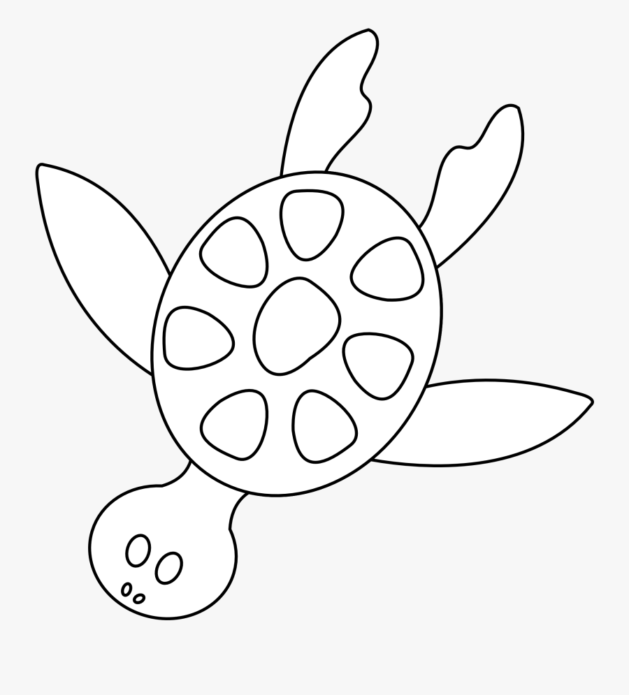 Turtle - Clipart - Black - And - White - Reptile, Transparent Clipart