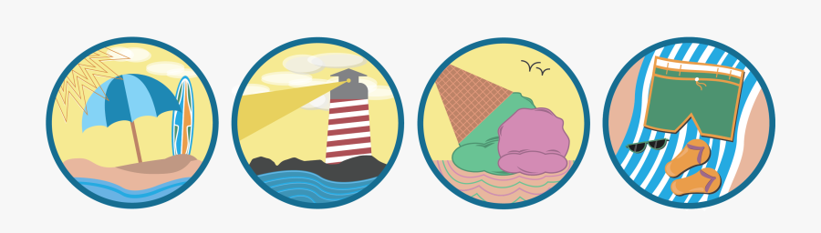 July Clipart August Summer - Emblem, Transparent Clipart