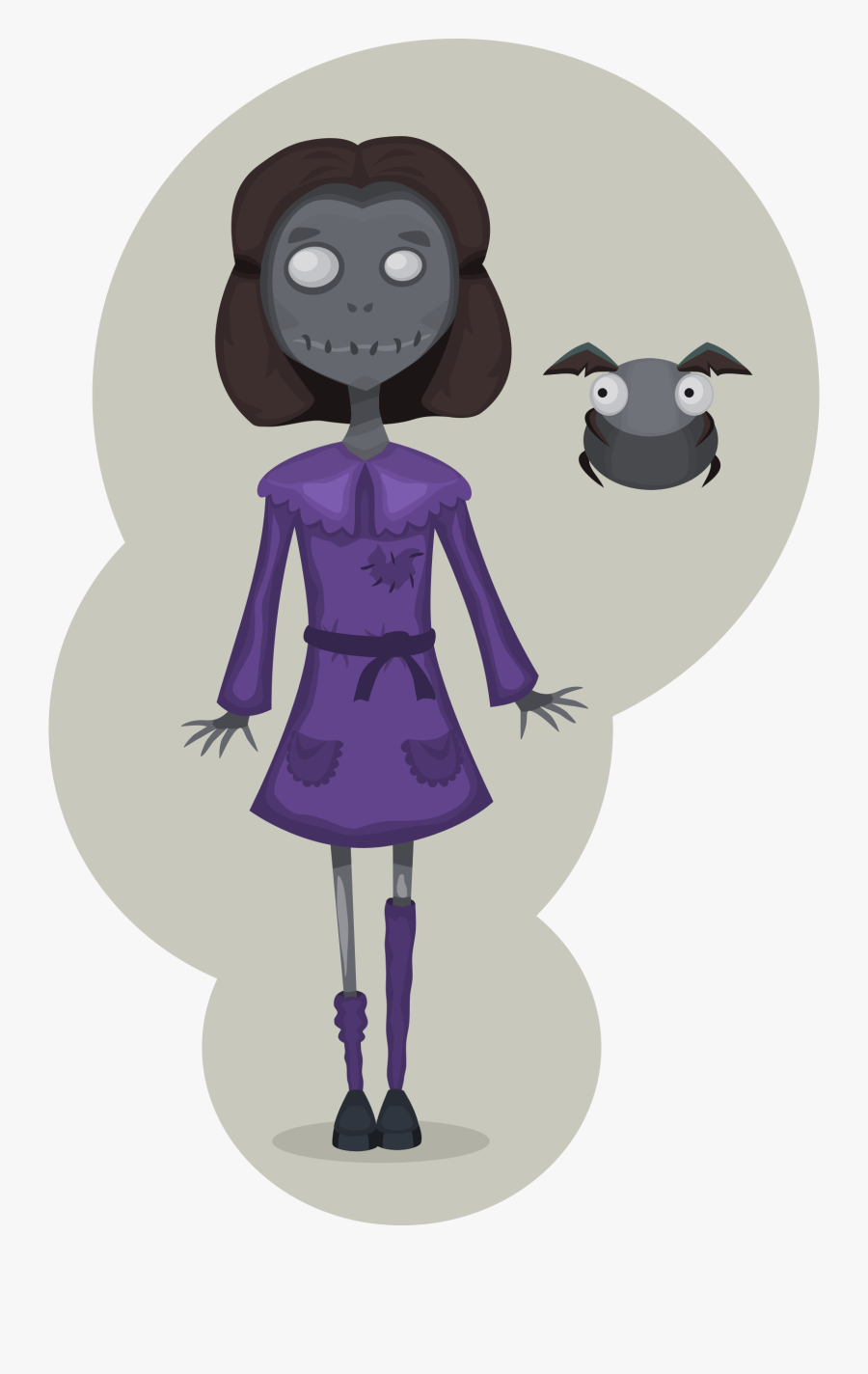 Scared Girl Png -girl Zombie Bee Scary Comic Funny - Png Scared Cartoon Girl Transparent, Transparent Clipart