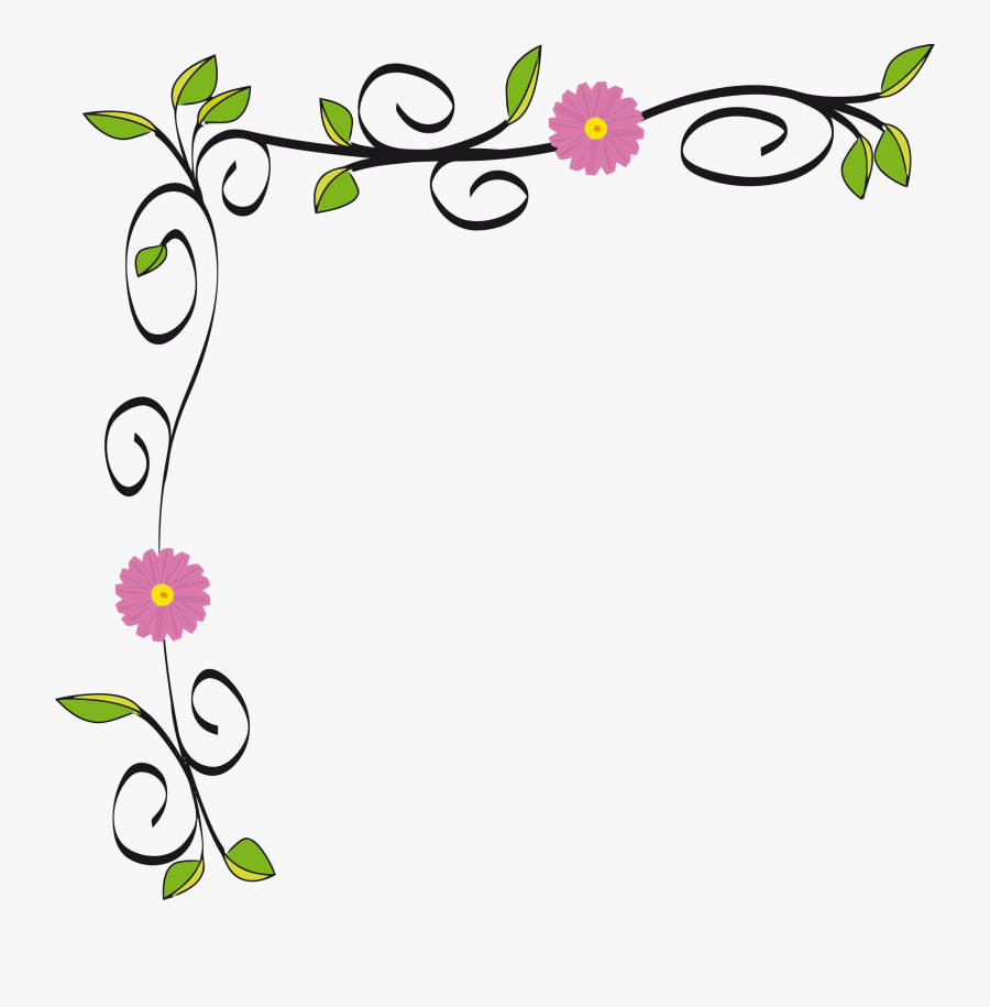 Clipart - Flower Border Design Png, Transparent Clipart