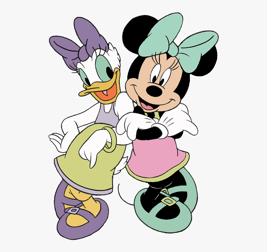 Minnie Mouse & Daisy Duck Clip Art - Donald Duck With Minnie, Transparent Clipart