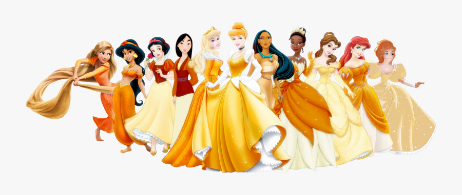 Princess Halloween Clipart - Disney Princess In Different Dresses, Transparent Clipart