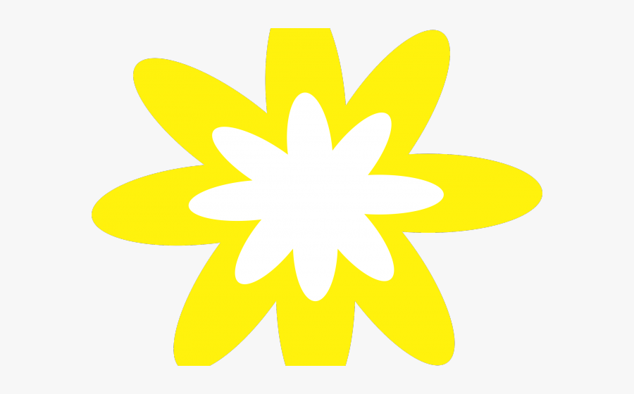 Transparent Yellow Daisy Png - Flor Amarilla De 8 Petalos Dibujo, Transparent Clipart