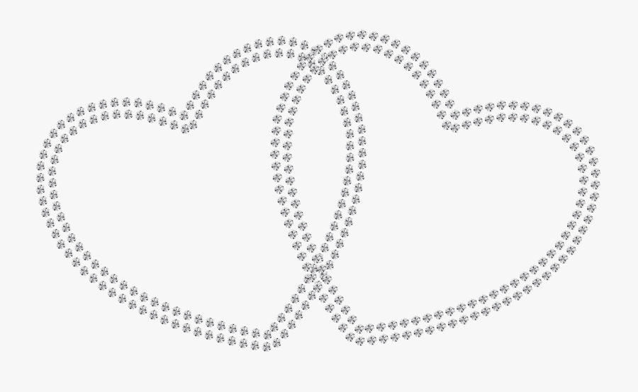 Two Diamond Hearts Png Clipart - New Earring Chain Designs, Transparent Clipart