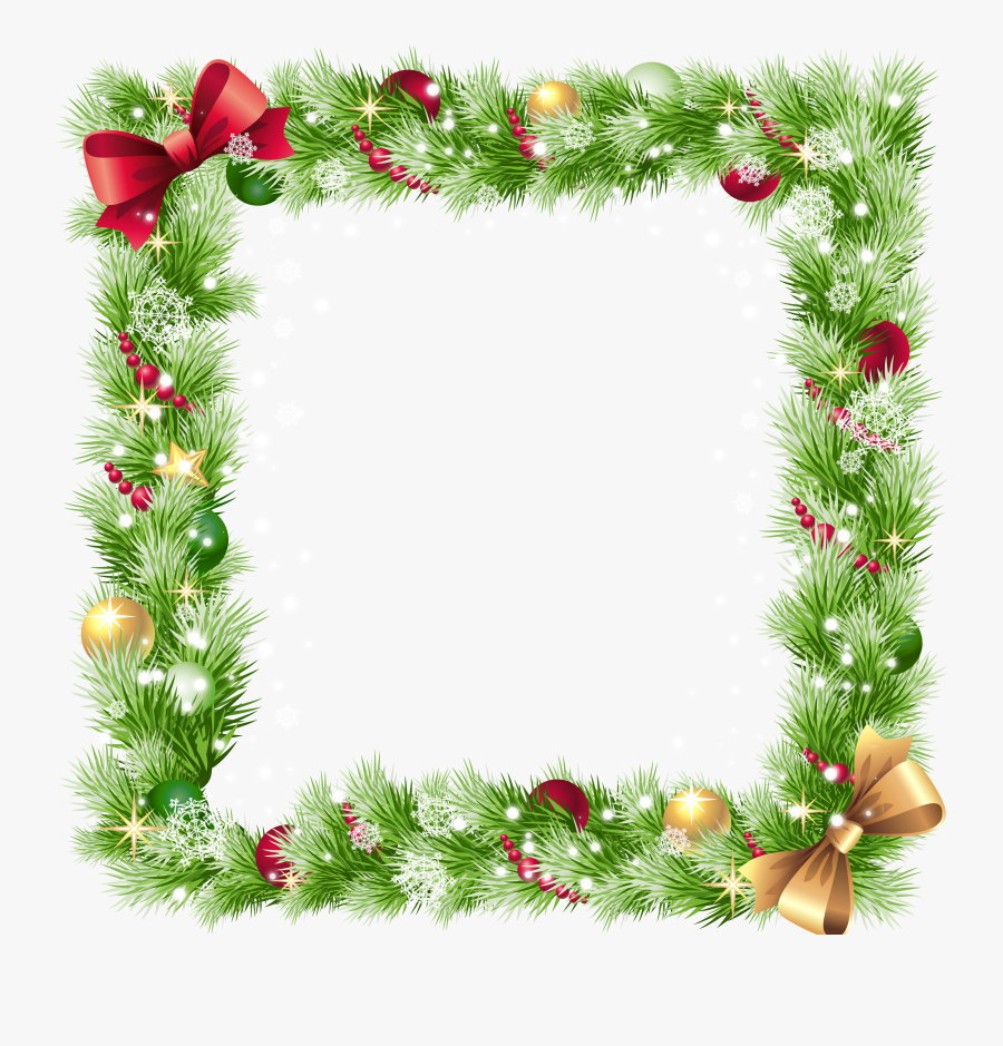 Snowflake Clipart Transparent Border - Transparent Background Christmas Borders, Transparent Clipart