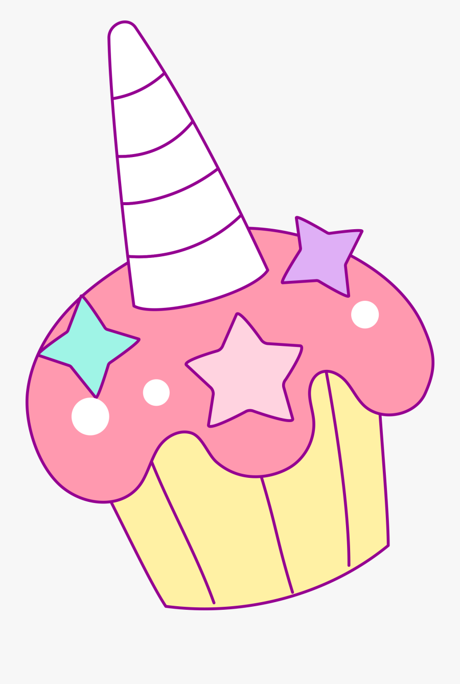 Cupcake Unicorn Clipart, Transparent Clipart