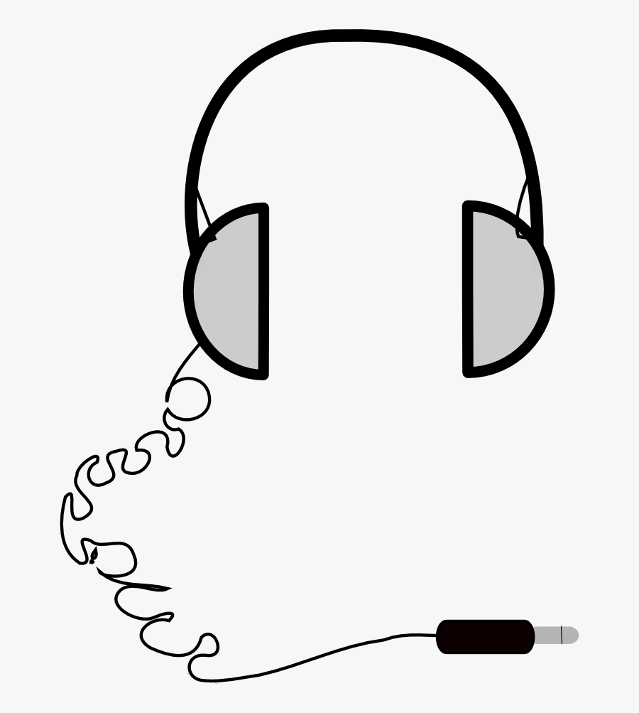 Headphones Simple - Headphones With Cord Png, Transparent Clipart