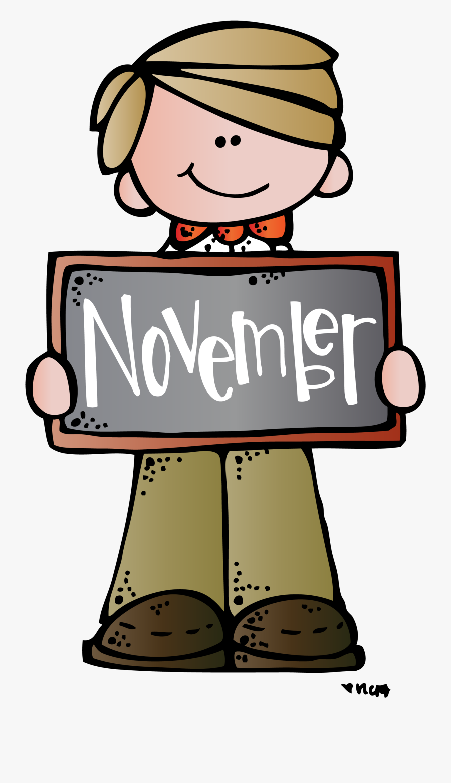 Kids November Clipart Clipartxtras - Melonheadz Months Of The Year, Transparent Clipart
