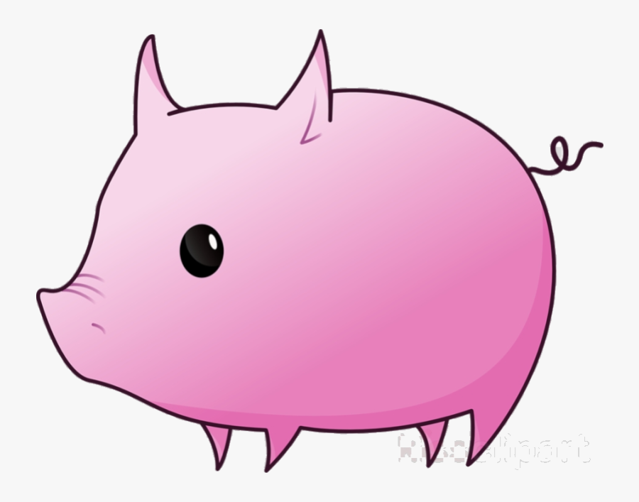 Pig Animated Pigs Clipart Clip Art Iphone Emoji Transparent - Outline Of A Mini Pig, Transparent Clipart