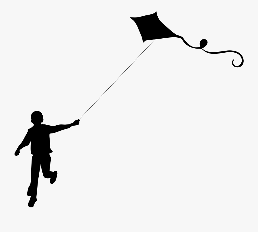 Sport Kite Silhouette Child Makar Sankranti - Kite Flying Clip Art, Transparent Clipart