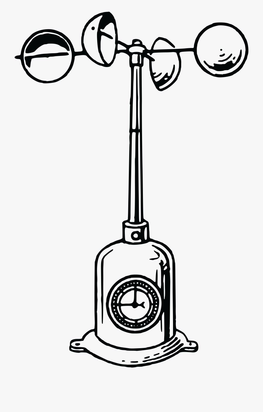 Weather Clipart Weather Instrument - Anemometer Drawing, Transparent Clipart
