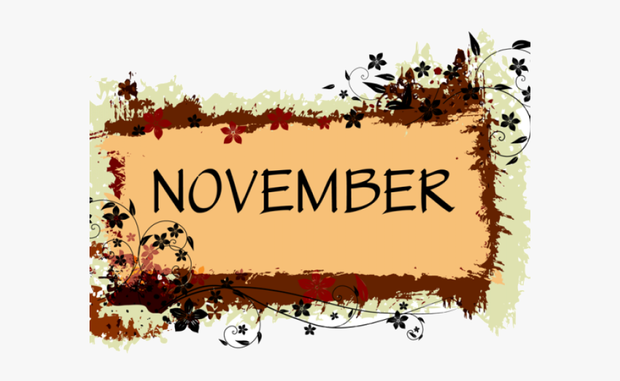 November Clipart Images Banner Border Black And White - November Clipart, Transparent Clipart