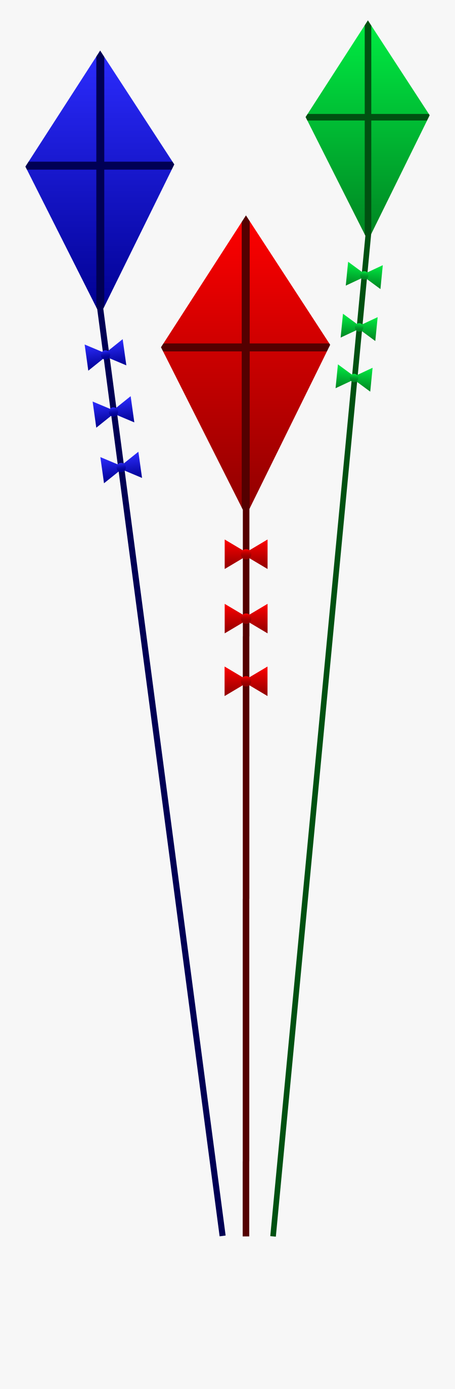 Three Kites Flying - Portable Network Graphics, Transparent Clipart